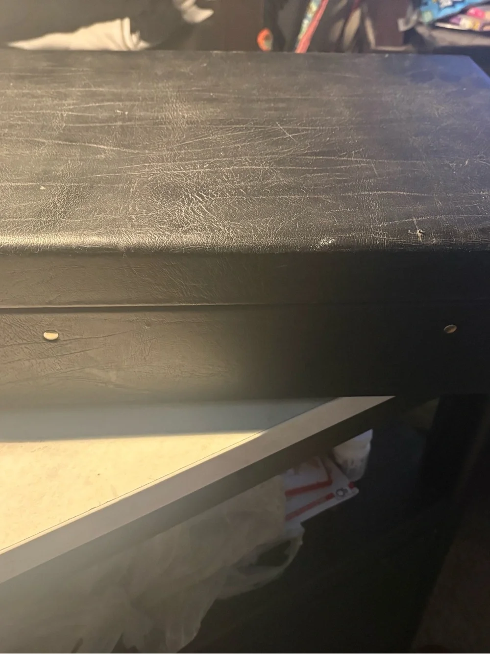 Black Faux Leather Storage Case - Compact Organizer
